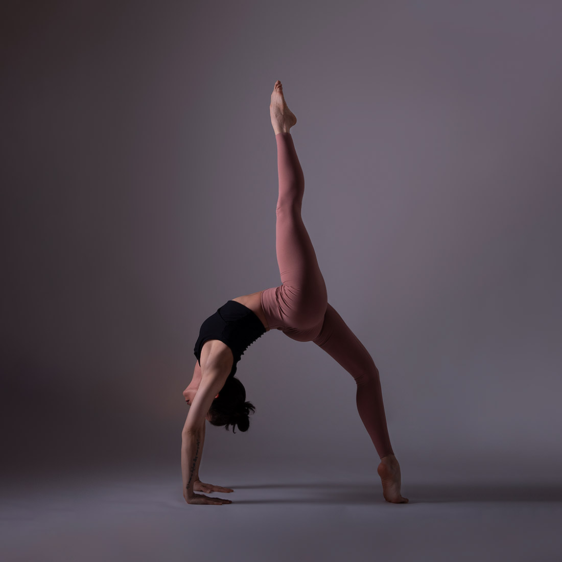 female teacher in stretch and mobility class at london dance academy