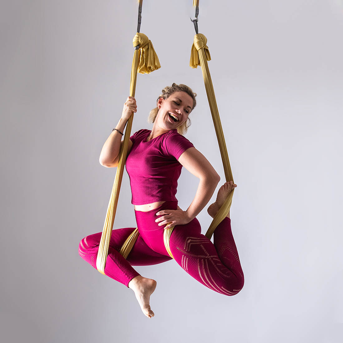 aerial yoga class at london dance academy